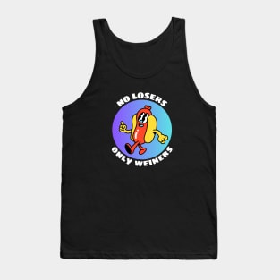 No Losers Only Wieners | Cute Hot Dog Pun Tank Top